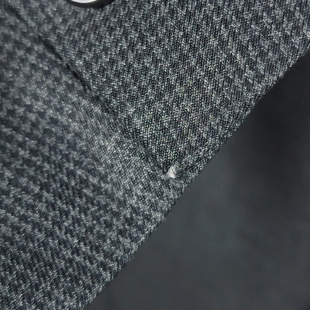 Jones New York Classic Mens Sport Houndstooth Charcoal Worsted Wool Cashmere 42R - Picture 10 of 16